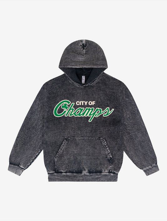 The90sDept City of Champs  Mineral Washed Heavyweight Hoodie